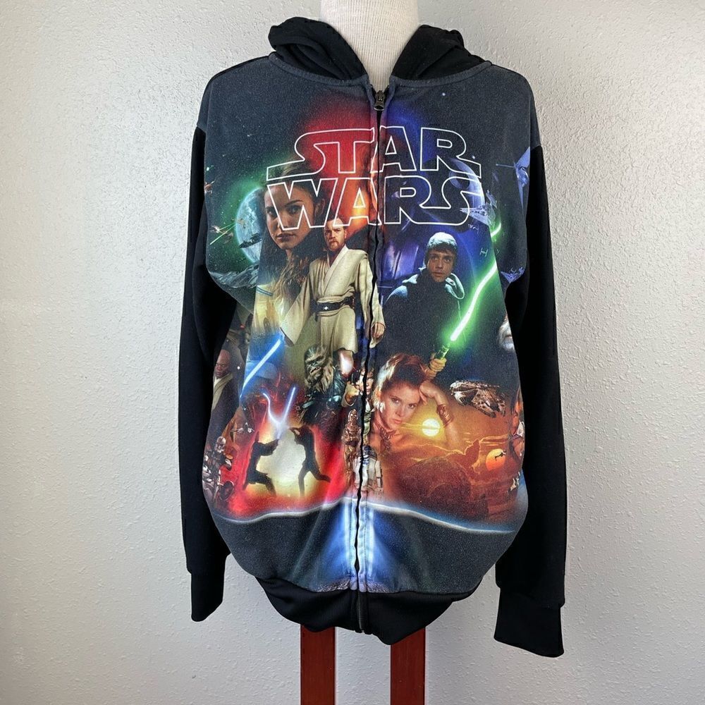 Star Wars Full Zip Hoodie Jacket Size S (34/36) EUC